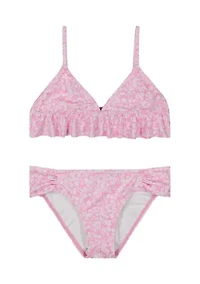 Girls 7-16 2-Piece Printed Bikini Swim Set