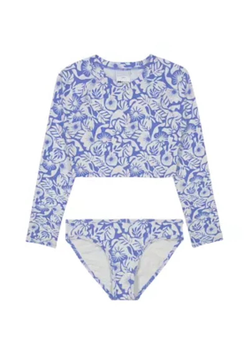 Girls 7-16 2-Piece Printed Bikini Swim Set