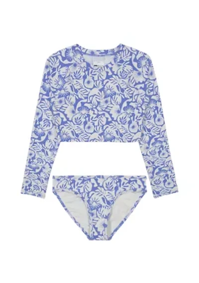 Girls 7-16 2-Piece Printed Bikini Swim Set