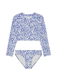 Girls 7-16 2-Piece Printed Bikini Swim Set