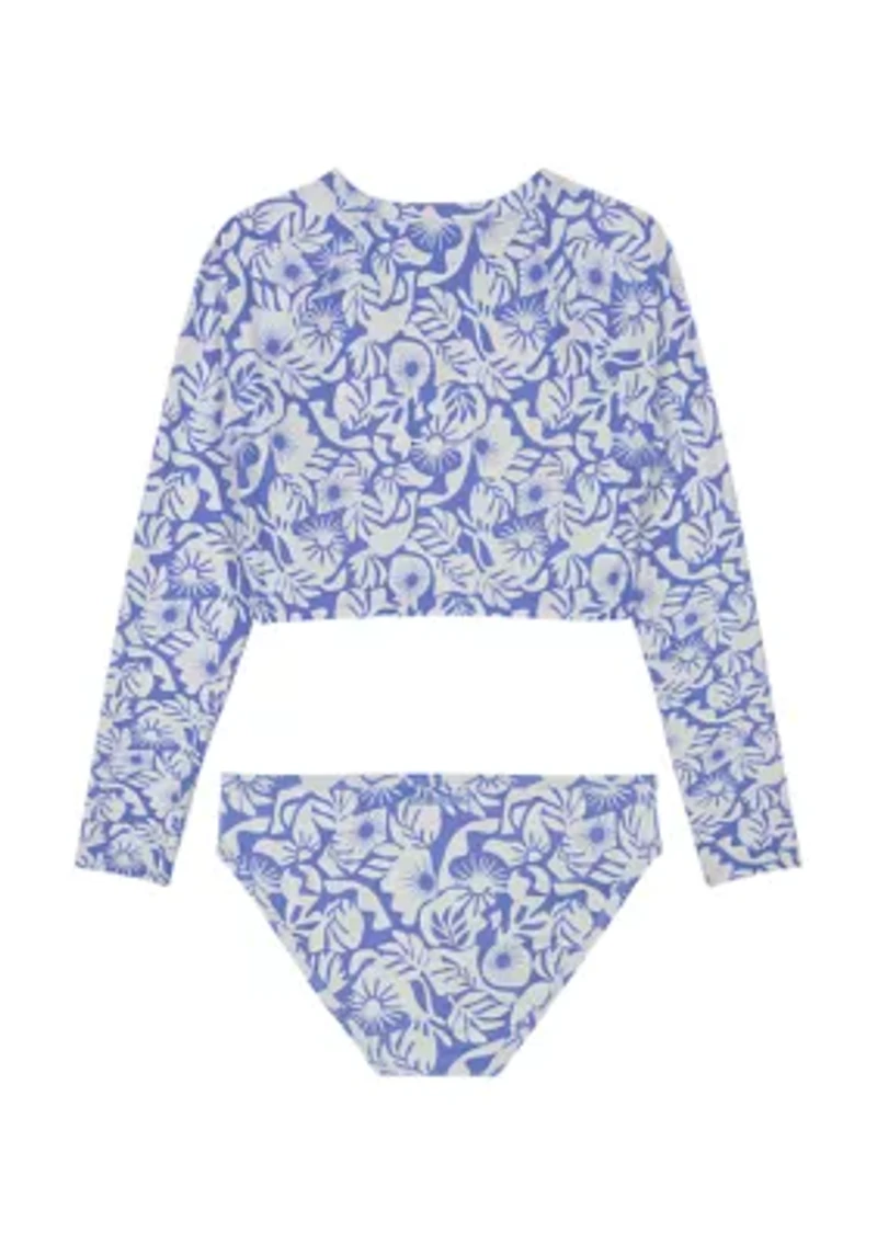 Girls 7-16 2-Piece Printed Bikini Swim Set