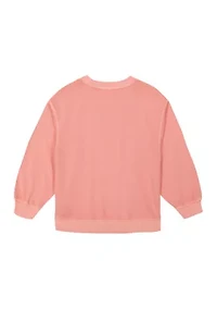 Girls 7-16 French Terry Oversized Logo Graphic Sweatshirt
