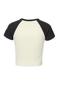 Girls 7-16 Hawaii Graphic Raglan Baby Tee