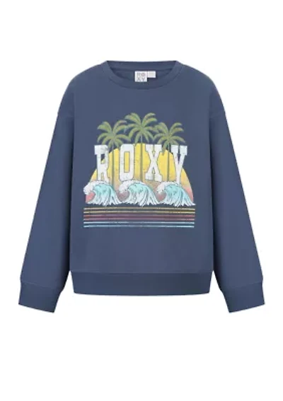 Girls 7-16 Palms Graphic Crew Neck Sweatshirt