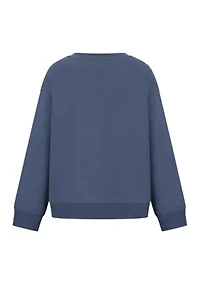 Girls 7-16 Palms Graphic Crew Neck Sweatshirt