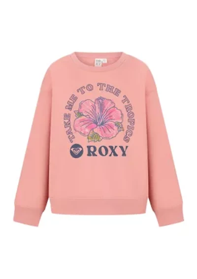Girls 7-16 Hibiscus Graphic Sweatshirt