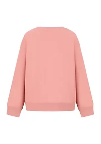 Girls 7-16 Hibiscus Graphic Sweatshirt