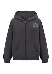 Girls 7-16 Sunset Fleece Full Zip Hoodie