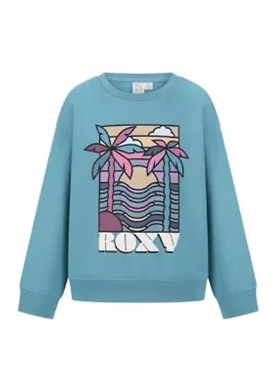 Girls 7-16 Sunshine Fleece Crew Neck Pullover