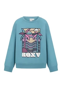 Girls 7-16 Sunshine Fleece Crew Neck Pullover