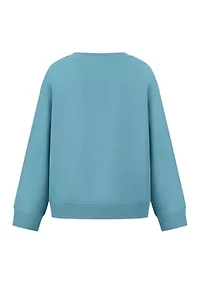 Girls 7-16 Sunshine Fleece Crew Neck Pullover