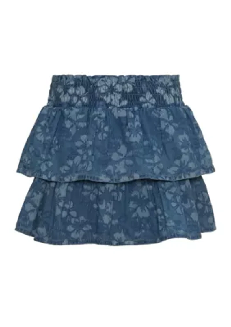 Girls 7-16 Summer Breeze Denim Skort