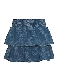 Girls 7-16 Summer Breeze Denim Skort