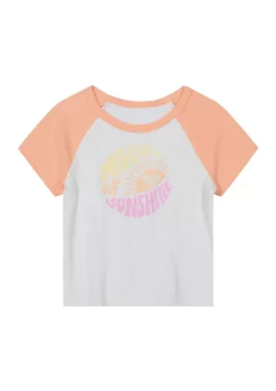 Girls 7-16 Raglan Sleeve Sunshine Graphic T-Shirt