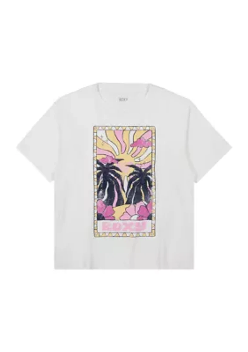 Girls 7-16 Short Sleeve Oversized Sunkissed Graphic T-Shirt