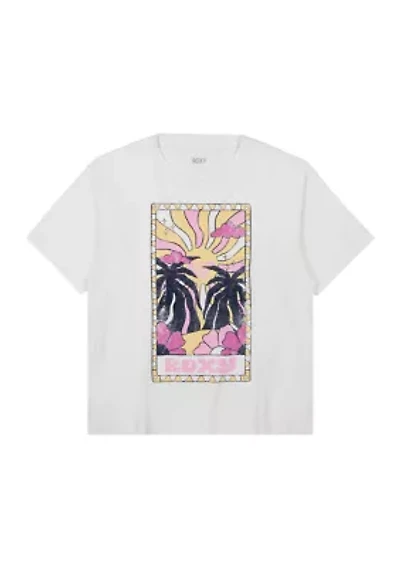 Girls 7-16 Short Sleeve Oversized Sunkissed Graphic T-Shirt