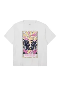 Girls 7-16 Short Sleeve Oversized Sunkissed Graphic T-Shirt
