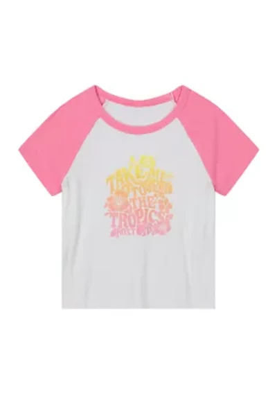 Girls 7-16 Graphic Raglan T-Shirt