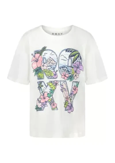 Girls 7-16 SP27 Paradise Oversized Graphic T-Shirt