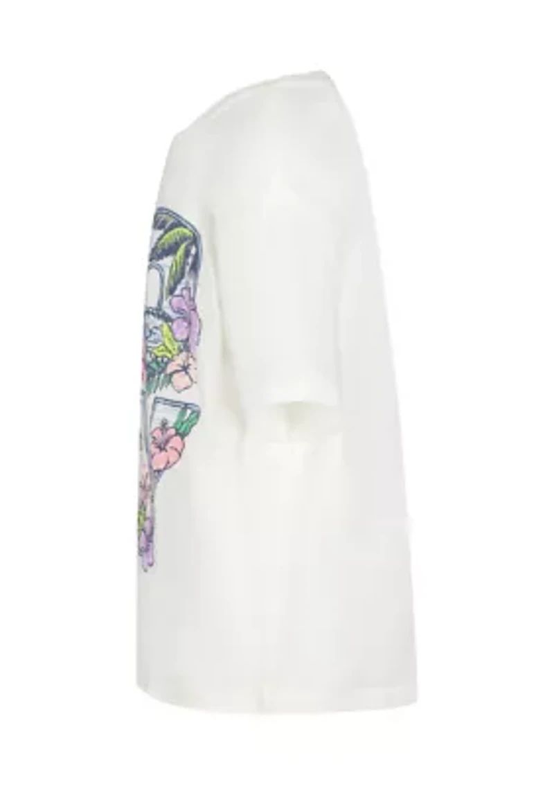 Girls 7-16 SP27 Paradise Oversized Graphic T-Shirt