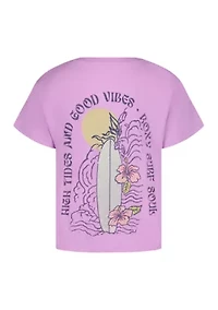 Girls 7-16 Surfboard Hibiscus Graphic T-Shirt