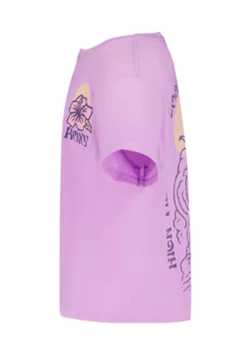 Girls 7-16 Surfboard Hibiscus Graphic T-Shirt