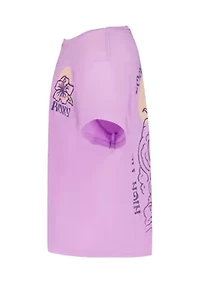 Girls 7-16 Surfboard Hibiscus Graphic T-Shirt