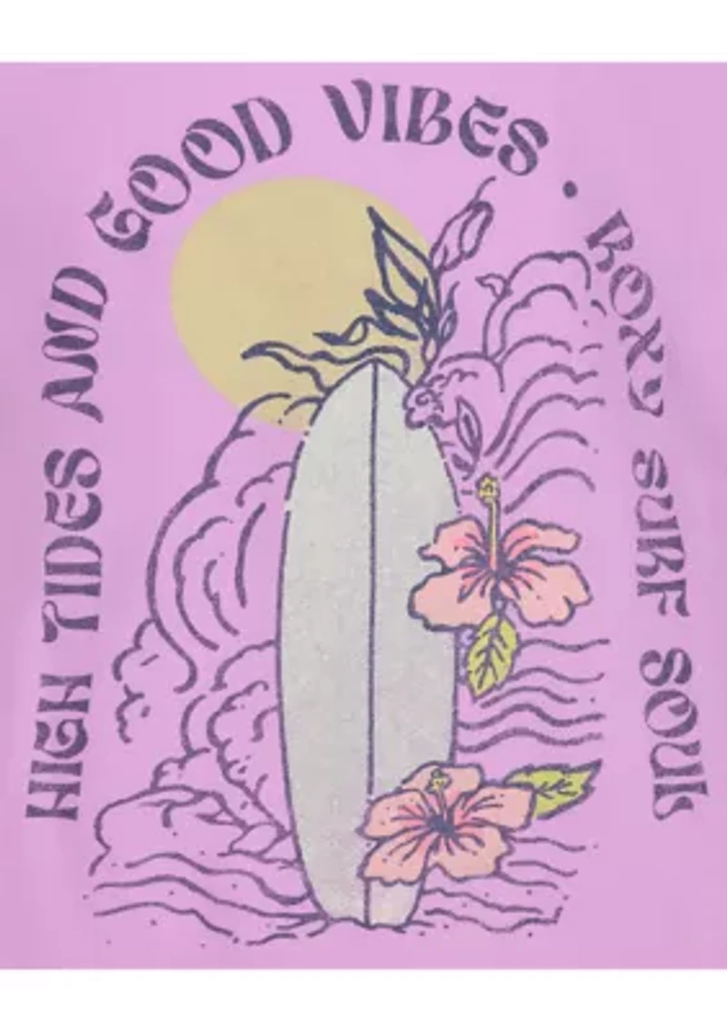 Girls 7-16 Surfboard Hibiscus Graphic T-Shirt