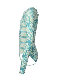 Girls 7-16 Hibiscus Rashguard Suit