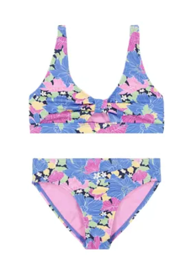 Girls 7-16 Floral Printed Bikini Swim Set