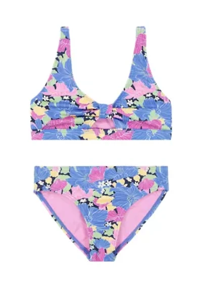 Girls 7-16 Floral Printed Bikini Swim Set