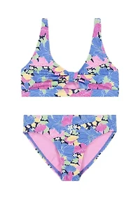 Girls 7-16 Floral Printed Bikini Swim Set