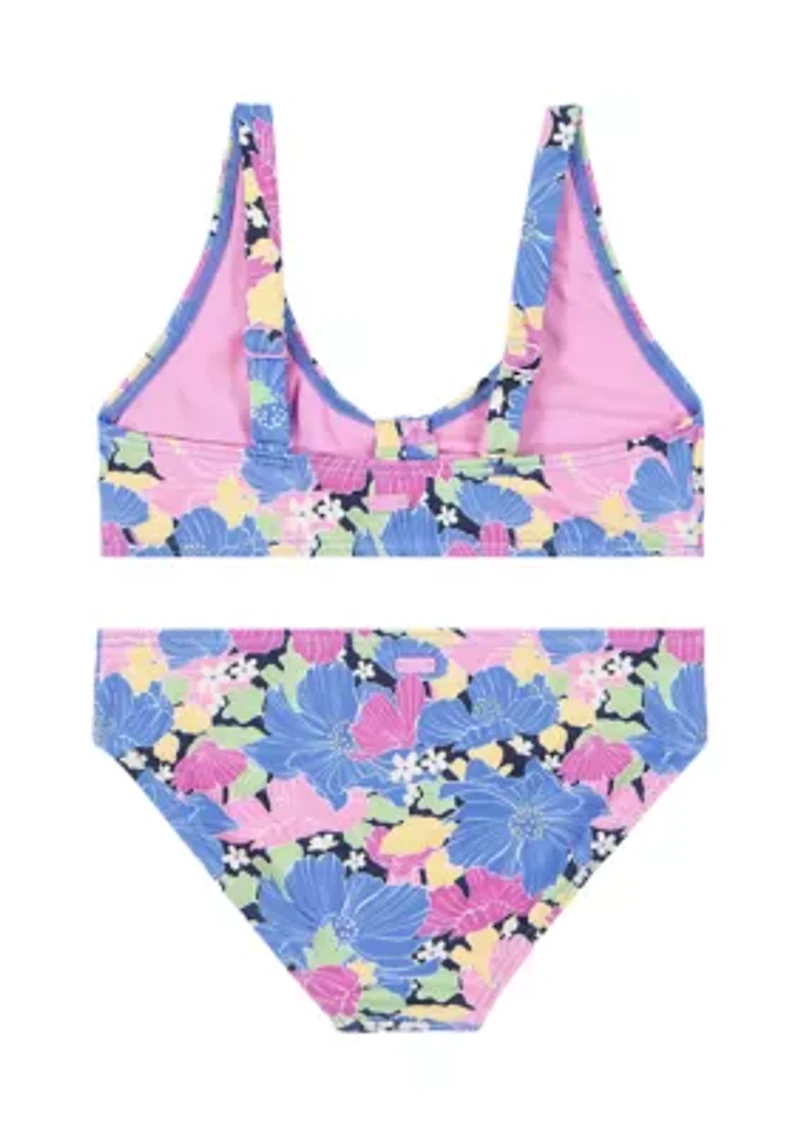 Girls 7-16 Floral Printed Bikini Swim Set