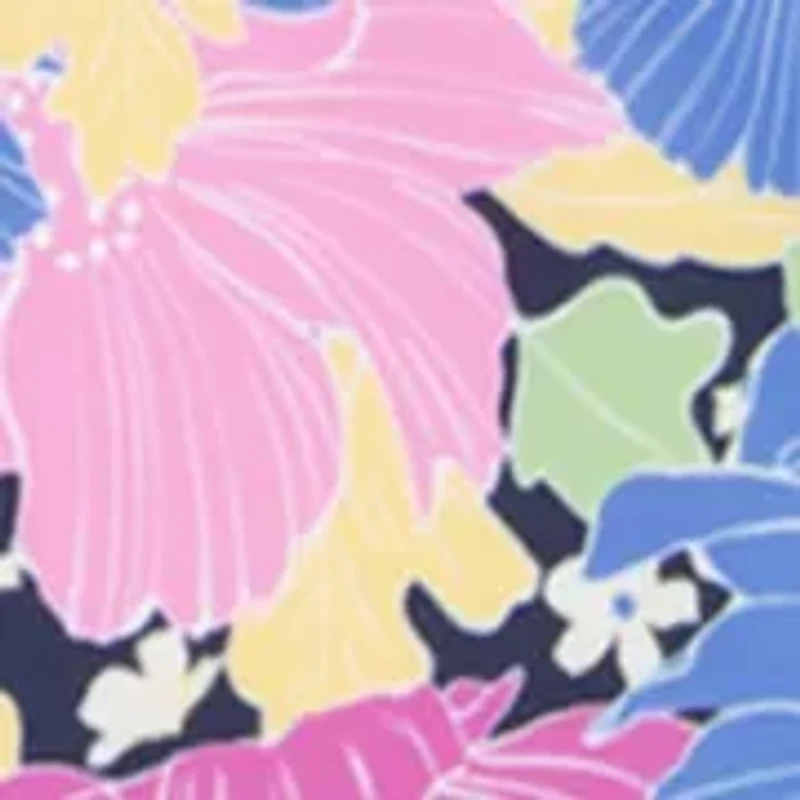 Girls 7-16 Floral Printed Rashguard Set