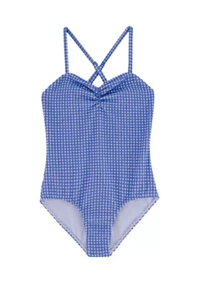 Girls 7-16 Check Me Out One Piece Swimsuit