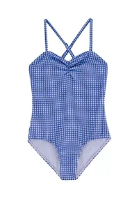 Girls 7-16 Check Me Out One Piece Swimsuit