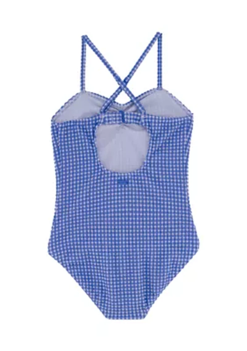 Girls 7-16 Check Me Out One Piece Swimsuit