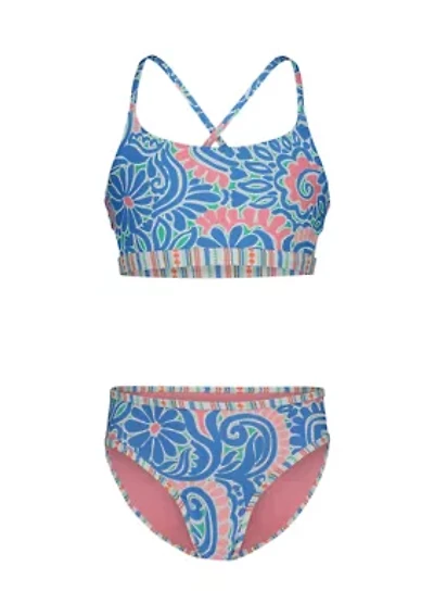 Girls 7-16 Cascais Floral 2 Piece Reversible Bathingsuit