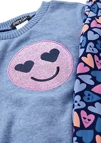 Girls 4-6x Smile Graphic Sweatshirt and Leggings Set