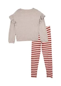 Girls 7-16 Long Sleeve Butterfly Set