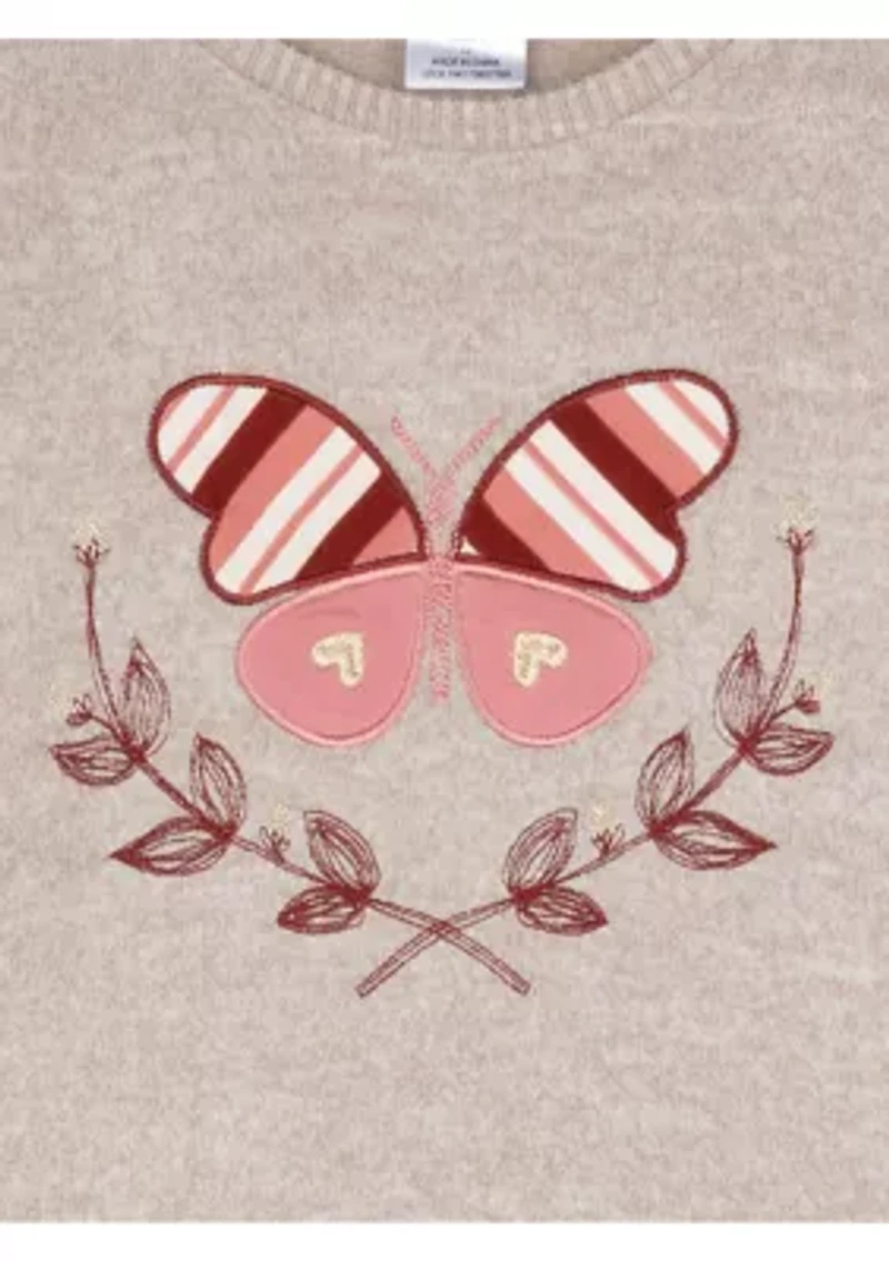 Girls 7-16 Long Sleeve Butterfly Set
