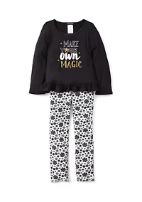 Girls 4-6x Your Own Magic Graphic Top and Printed Leggings