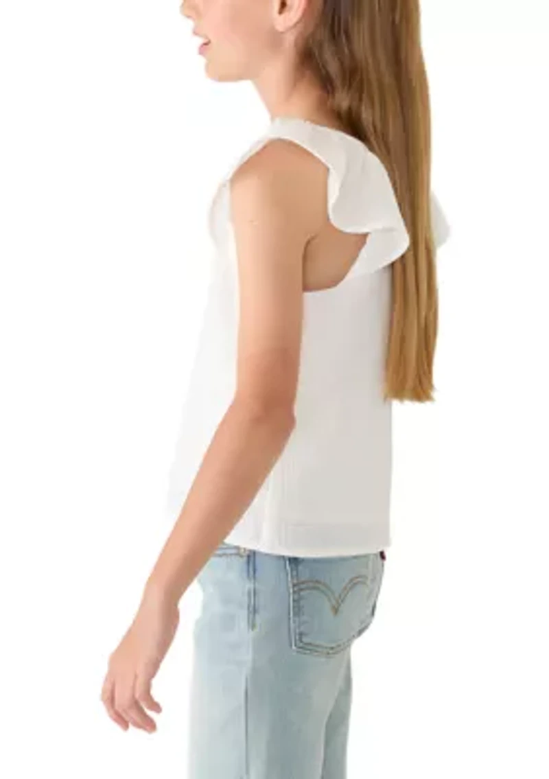 Girls 7-16 Flutter Sleeve Top