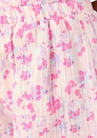 Girls 7-16 Pink Printed Shorts