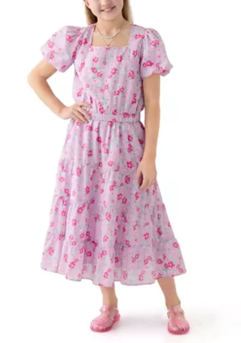 Girls 7-16 Maxi Purple Printed Skirt