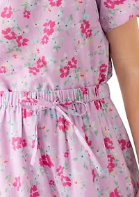 Girls 7-16 Maxi Purple Printed Skirt