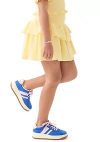 Girls 7-16 Yellow Printed Skirt