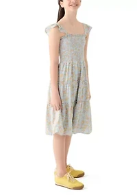 Girls 7-16 Printed Tiered Dress