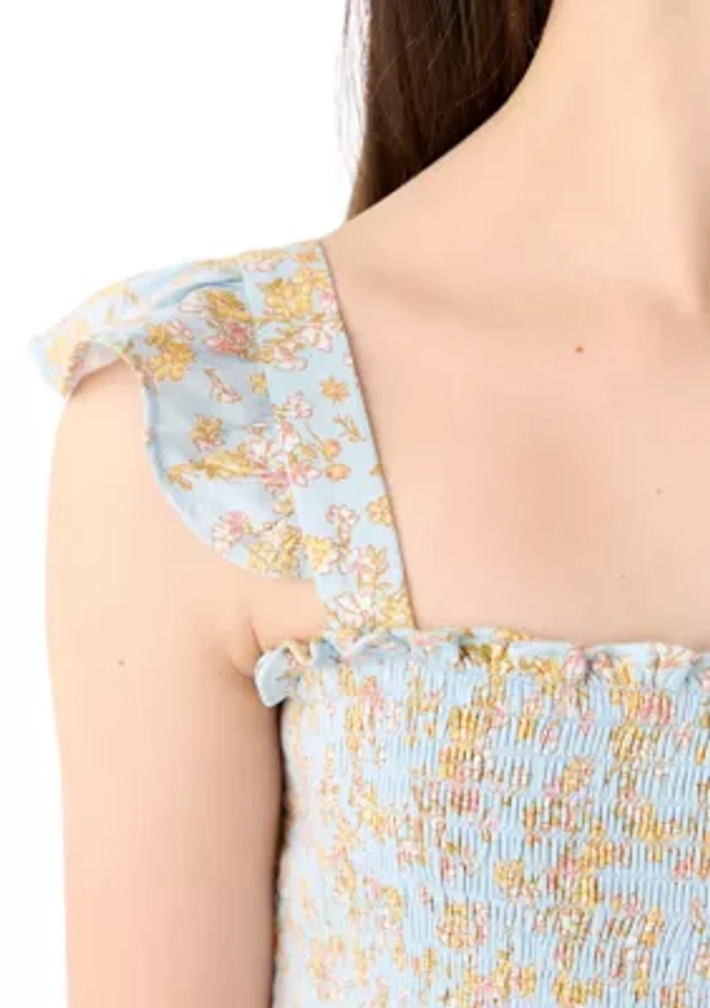 Girls 7-16 Printed Tiered Dress