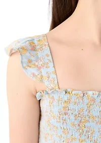 Girls 7-16 Printed Tiered Dress